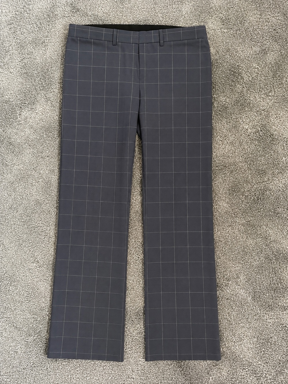 a new day Women's Windowpane Pants - Charcoal Gray